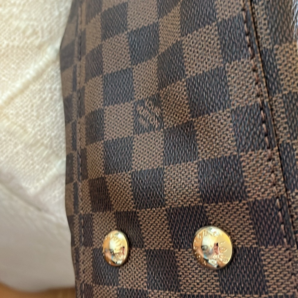 Louis Vuitton Damier Ebene Shoulder Bag with Gold Hardware - Picture 10 of 12